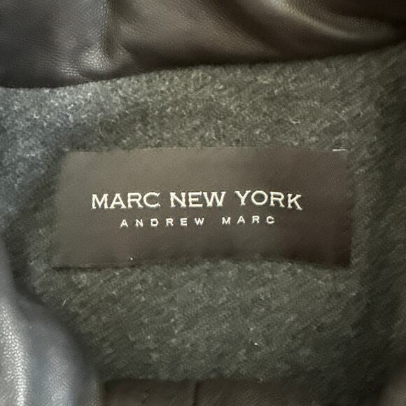 Andrew Marc New York Leather Jacket Size Estimated L Black - Picture 4 of 8